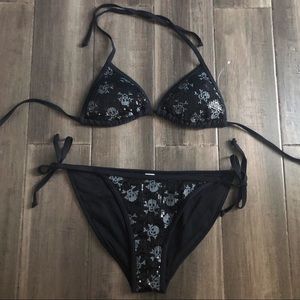 NWOT Sparkly Skull Bikini Set😍